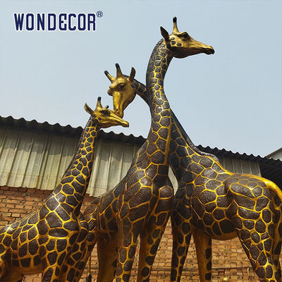 Outdoor Casting Statue Bronze Giraffe Sculptures for Garden