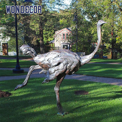 Park Decor Outdoor Animal Statue Bronze Metal Ostrich Sculpture