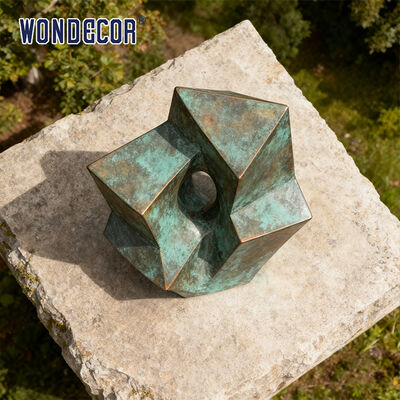 Large Outdoor Modern Metal Decorative Geometric-Shaped Bronze Sculpture for Squares