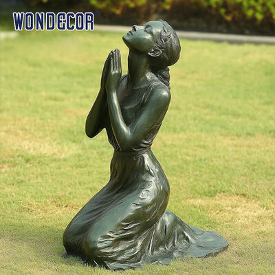 Outdoor Life Size Praying Sculpture Bronze