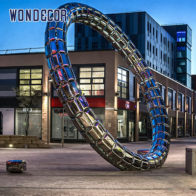 Custom Ring Mirror Polished Ring Stainless Steel Sculpture Modern Outdoor Sculpture