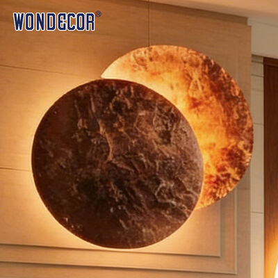 Modern Dual Metal Disc Wall Art Light Luxury LED Sconce for Living Room Bedroom Decor