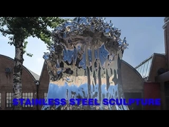 WONDERS Döküm Paslanmaz Çelik Heykel Metal Dalga Heykel 250cm