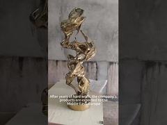 Büyük soyut açık alan plasa metal sanatı Taihu Gölü kayalık paslanmaz çelik heykel